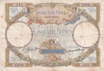 France 50 Francs Luc Olivier Merson modified - 06-08-1931- Serial Y.8722 - Fay.16.02