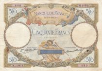 France 50 Francs Luc Olivier Merson modified - 08-09-1932 - Serial M.10951