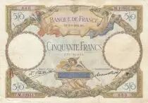 France 50 Francs Luc Olivier Merson modified - 08-09-1932 - Serial M.10951