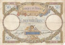 France 50 Francs Luc Olivier Merson modified - 12-10-1933 - Serial O.14380