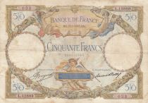 France 50 Francs Luc Olivier Merson modified - 23-03-1933 - Serial L.12889