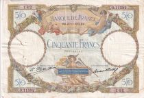 France 50 Francs Luc Olivier Merson modified - 24-11-1932 - Serial O.11592 - Fay.16.03
