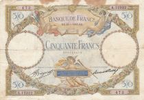 France 50 Francs Luc Olivier Merson modified - 26-01-1933 - Serial A.12322