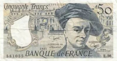 France 50 Francs Quentin de la Tour - Serial E.36 - 1984