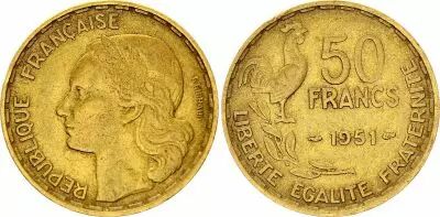 France 50 Francs Woman head - 1951