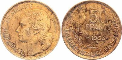 France 50 Francs Woman head - 1954 B