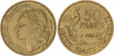 France 50 Francs Woman head - 1954