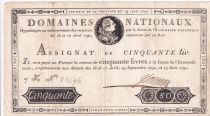 France 50 Livres Louis XVI - 19-06-1791 - Sign.. Mandar