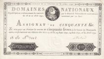 France 50 Livres Louis XVI - 30-04-1792 Série 18A - SUP