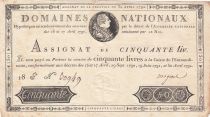 France 50 Livres Louis XVI - 30-04-1792 Série 18G - Sign. Magima