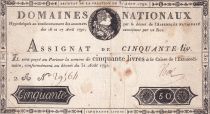 France 50 Livres Louis XVI - 31-08-1792 - Serial 2 A