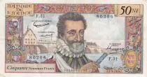France 50 NF Henri IV - 03-09-1959 - Serial F.31