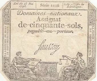 France 50 Sols Liberty and Justice (23-05-1793) - French Revolution - Serial 1116