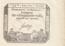France 50 Sols Liberty and Justice (23-05-1793) - French Revolution - Serial 270