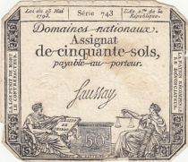 France 50 Sols Liberty and Justice (23-05-1793) - French Revolution - Serial 743