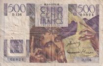 France 500 Francs - Chateaubriand - 04 - 09-1946 - Serial D.126 - P.129