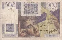 France 500 Francs - Chateaubriand - 07- 02-1946 - Serial O.71 - P.129