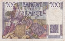 France 500 Francs - Chateaubriand - 07- 11-1945 - Serial V.51 - P.129