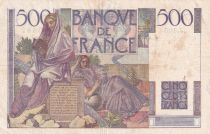 France 500 Francs - Chateaubriand - 13-05-1948 - Serial J.105 - P.129