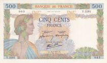 France 500 Francs - La Paix - 06-02-1941 - Serial Y.2291 - P.95