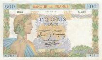 France 500 Francs - La Paix - 06-02-1941 - S&eacute;rie G.2355