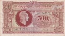 France 500 Francs - Marianne - 1945 - Letter L - Serial 05 L - VF - P.106