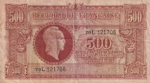 France 500 Francs - Marianne - 1945 - Lettre L - F - P.106