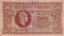 France 500 Francs - Marianne - 1945 - Lettre L - TB - VF.11.01