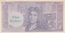 France 500 Francs - Moli&egrave;re - Billet scolaire