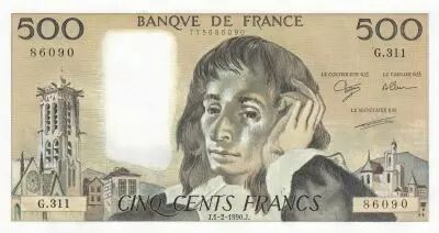 France 500 Francs - Pascal - 01-02-1990 - S�rie G.311 - F.71.43