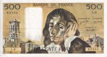 France 500 Francs - Pascal - 02-01-1969 - Serial L.8 - P.156