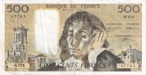 France 500 Francs - Pascal - 02-01-1992 - Serial W.378 - P.156