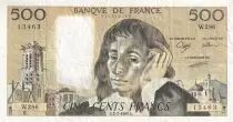 France 500 Francs - Pascal - 02-02-1989 - Serial W.286 - P.156