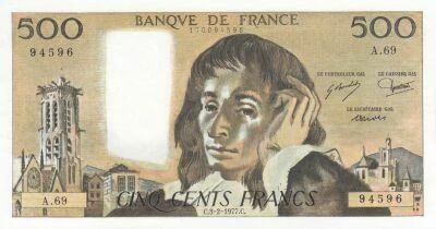 France 500 Francs - Pascal - 03-02-1977 - S�rie A.69