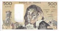 France 500 Francs - Pascal - 03-03-1988 - Serial C.273 - P.156