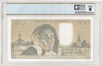 France 500 Francs - Pascal - 03-03-1988 - Serial C.273 - PCGS 66 PPQ