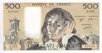 France 500 Francs - Pascal - 03-03-1988 - Serial D.273 - P.156
