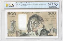 France 500 Francs - Pascal - 03-03-1988 - Série C.273 - PCGS 64 PPQ