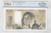 France 500 Francs - Pascal - 03-03-1988 - Série D.273 - PCGS 66 PPQ