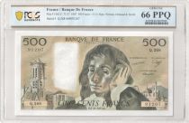 France 500 Francs - Pascal - 05-11-1987 - Serial Q.268 - PCGS 66 PPQ