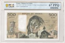 France 500 Francs - Pascal - 05-11-1987 - Serial Q.268 - PCGS 67 PPQ