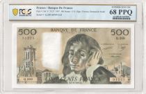 France 500 Francs - Pascal - 05-11-1987 - Serial Q.268 - PCGS 68 PPQ
