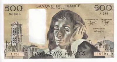 France 500 Francs - Pascal - 06-02-1986 - S�rie A.239 - F.71.34
