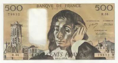 France 500 Francs - Pascal - 06-12-1973 - S�rie R.34