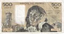 France 500 Francs - Pascal - 22-01-1987 - Serial N.260