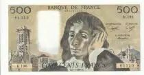 France 500 Francs - Pascal - St Jacques Tower - 05-01-1984 - Serial R.196