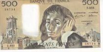 France 500 Francs - Pascal 1991 - S&eacute;rie Z.355