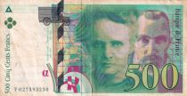 France 500 Francs - Pierre and Marie Curie - 1994 - Letter F