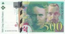 France 500 Francs - Pierre and Marie Curie - 1994 - Serial K.000858738