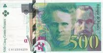 France 500 Francs - Pierre et Marie Curie - 1994 - Fauté Radium décalé